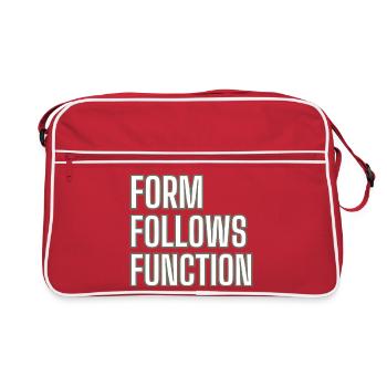 LA FORME SUIT LA FONCTION - Bauhaus Design Wagenfeld - Sac Retro - rouge/blanc - Devant