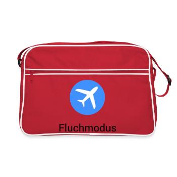 Mode Avion Jurer Avion Icône Bureau Humour Drôle - Sac Retro - rouge/blanc - Devant