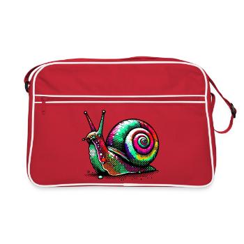 Escargot - Sac Retro - rouge/blanc - Devant