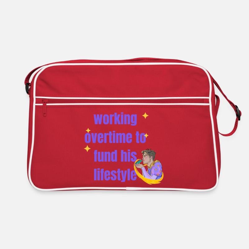 my bfs taste aint cheap - Retro Tasche - Rot/Weiß