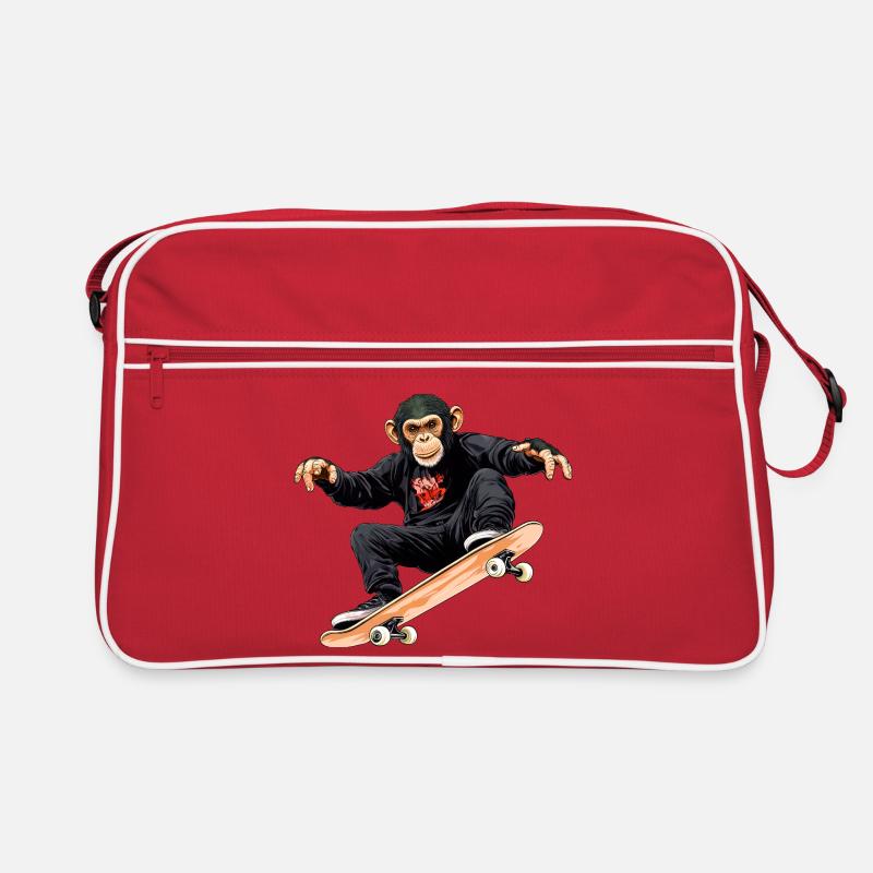 Affe Skateboard Retro Tasche