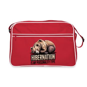 Hibernation Bear - Retro Bag - red/white - Front