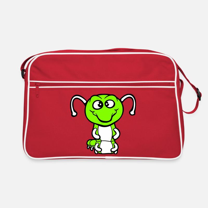 Chenille amicale douce et adorable sourit joyeuse bande dessinée Sac Retro