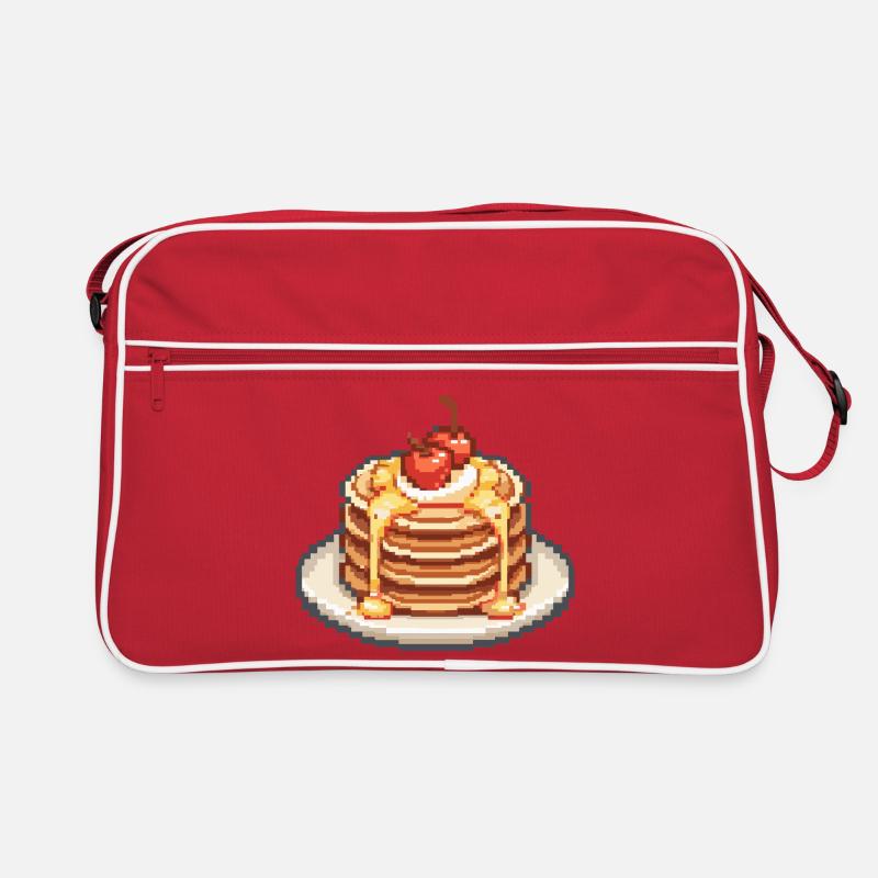 Pixel Pancake Kirschen Retro Tasche