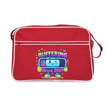 Y2K Retro – Buffering Since 2001 - Retro Bag - red/white - Front