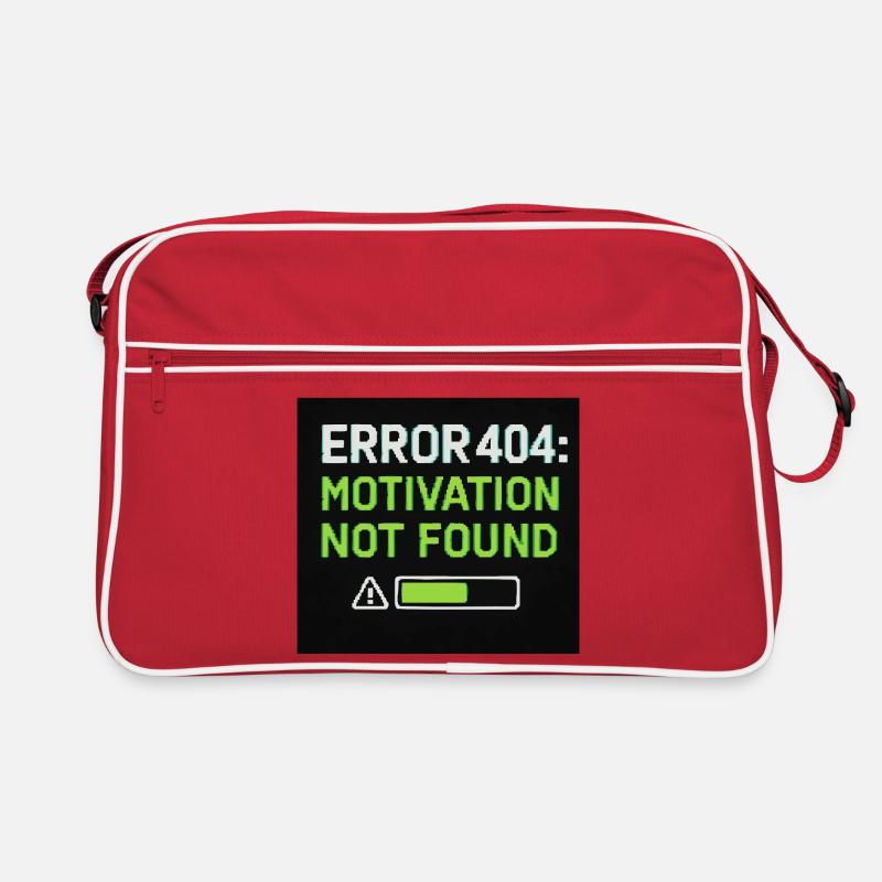 Error 404: Motivation Not Found Retro Bag