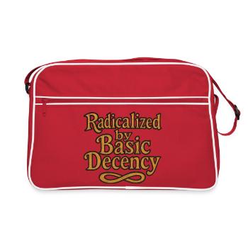 Radicalized by Basic Decency - Retro Bag - red/white - Front