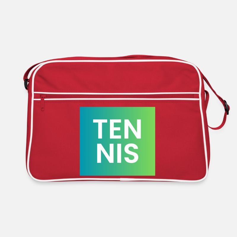 Tennis Gradient Typography Retro Bag