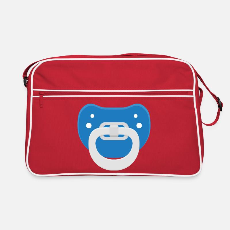 Blauer Schnuller Retro Tasche