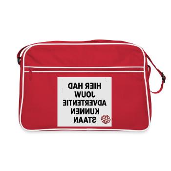 Large Typography with Approval Stamp - Retro Bag - red/white - Front
