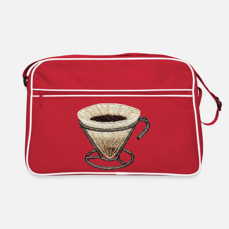 Filtre à café brodé – coffee nerd (imprimé) Sac Retro