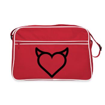 cœur démon - Sac Retro - rouge/blanc - Devant