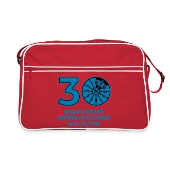 HU January 2026 - 30 Years - Birthday Gift - Retro Bag - red/white - Front