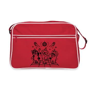 Dancing Party Dogs Kids Disco - Retro Bag - red/white - Front