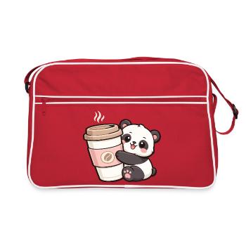 KaffeePanda Cuddly Hero - Retro Bag - red/white - Front