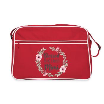 Happy To Be Grandma Grandma Gift - Retro Bag - red/white - Front