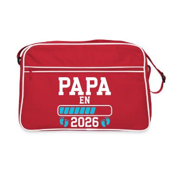 Future dad 2026 birth announcement - Retro Bag - red/white - Front
