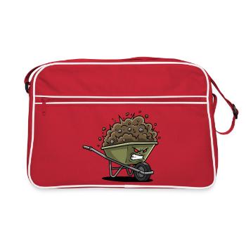 Wagon de décombres en colère - Sac Retro - rouge/blanc - Devant