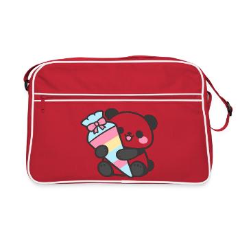 Don d’inscription à l’école Panda de 1re année 2026 - Sac Retro - rouge/blanc - Devant