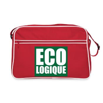 Éco Logique : Pour une Pensée Verte Durable - Sac Retro - rouge/blanc - Devant