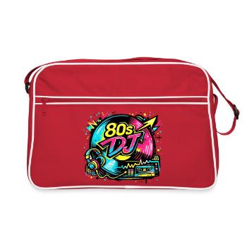 80s DJ Neon Vibe - Retro Bag - red/white - Front