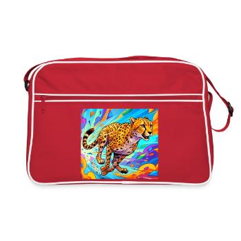 cheetah - Retro Bag - red/white - Front