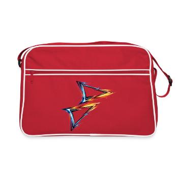 Triangle de design en maillot Style sportif bleu orange - Sac Retro - rouge/blanc - Devant