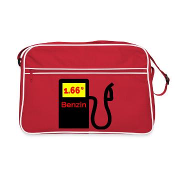 Benzin - Retro Tasche - Rot/Weiß - Vorne