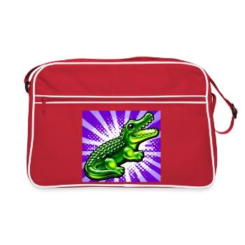 crocodile - Sac Retro - rouge/blanc - Devant