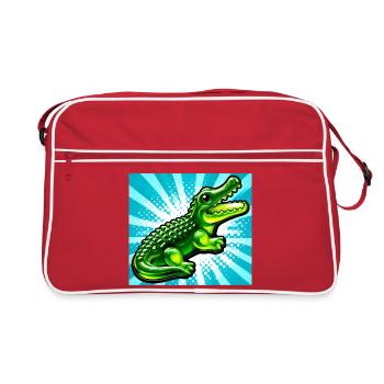 crocodile - Sac Retro - rouge/blanc - Devant