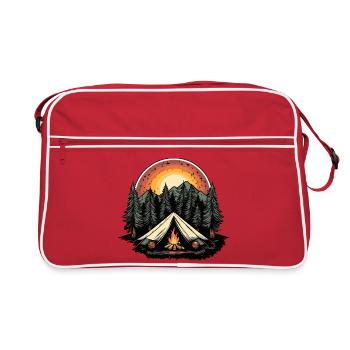 Tente de camping forêt - Sac Retro - rouge/blanc - Devant