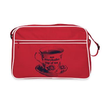 Not Everybodies Cup Of Tea - Retro Tasche - Rot/Weiß - Vorne