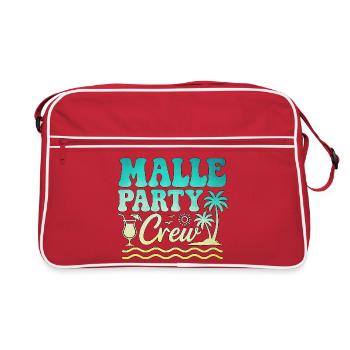 Malle Party Crew Mallorca Summer Holiday - Retro Bag - red/white - Front