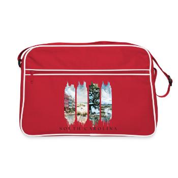 Voyage en Caroline du Sud – Charleston Charme & Plage - Sac Retro - rouge/blanc - Devant