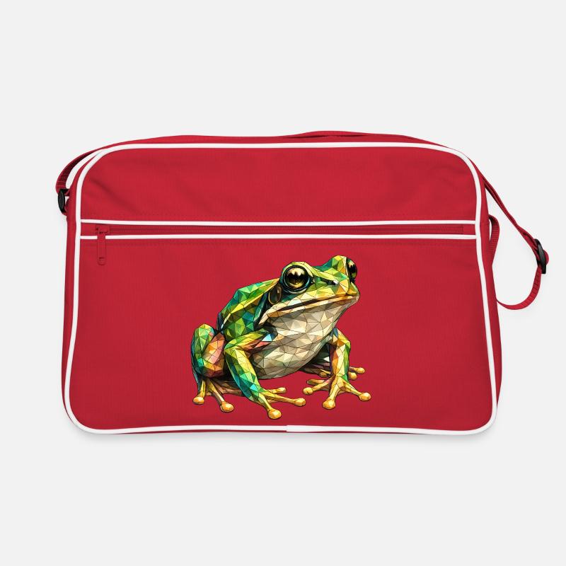 Geometric Frog Mosaic Retro Bag