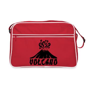 Volcan noir - Sac Retro - rouge/blanc - Devant