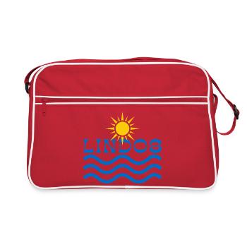 Lindos Sun and Waves - Retro Bag - red/white - Front