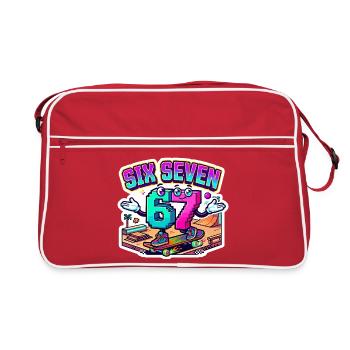 67 Retro Skateboard Design - Sac Retro - rouge/blanc - Devant