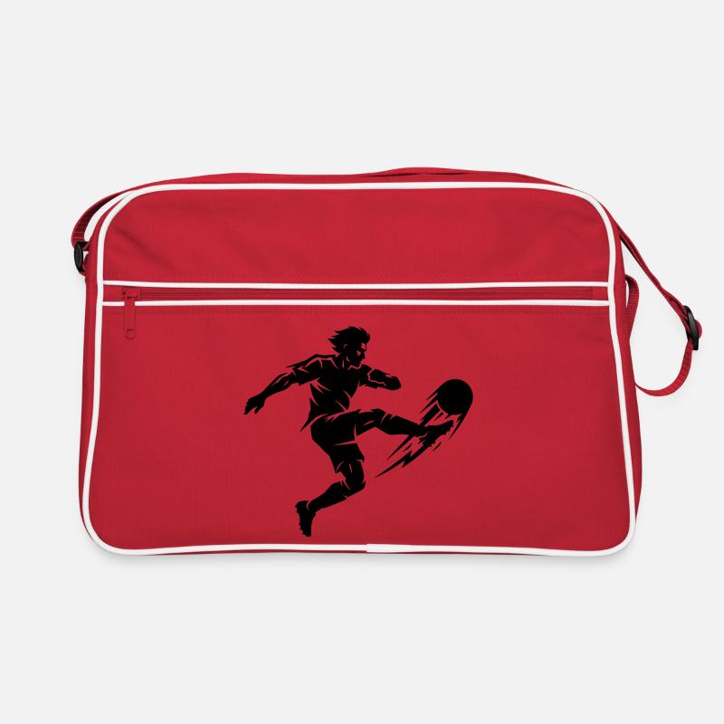 Fussballer Silhouette Retro Tasche