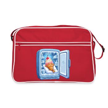 Héros câlin de la glace au réfrigérateur - Sac Retro - rouge/blanc - Devant