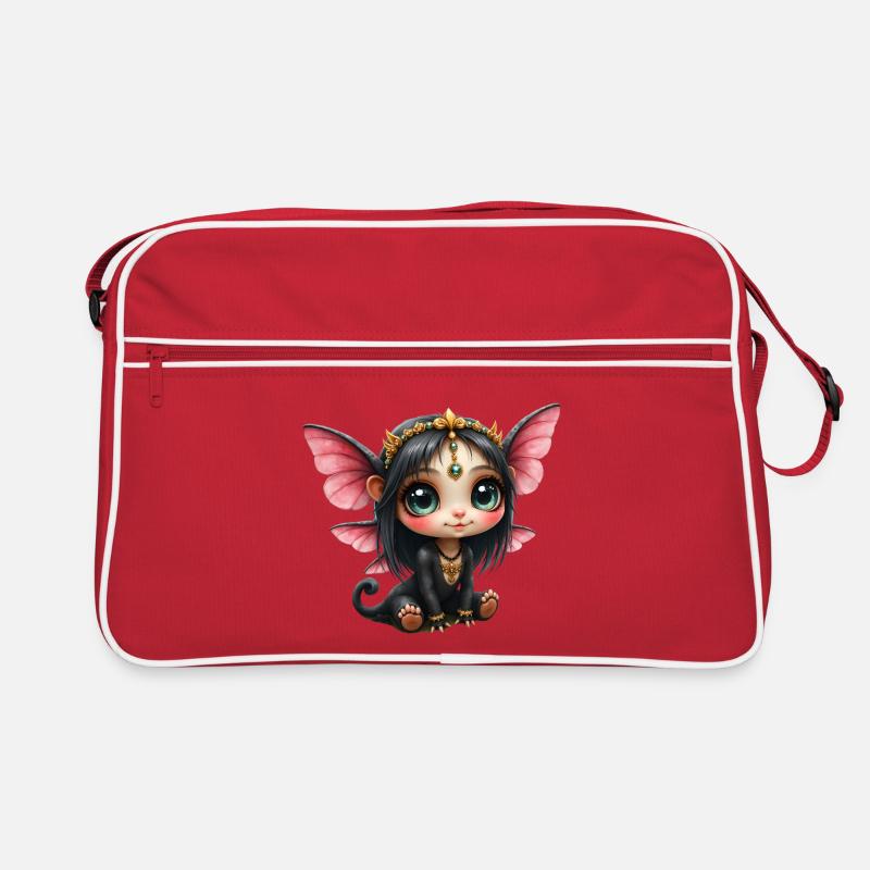 Chibi-Schmetterlingsfee mit Juwelen Retro Tasche