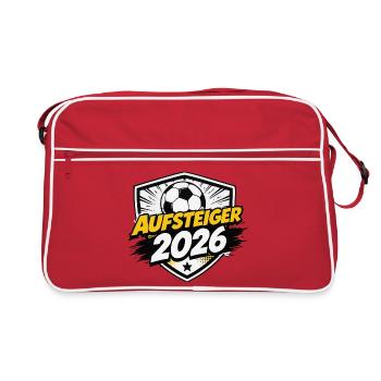 Aufsteiger 2026 Shield - Retro Tasche - Rot/Weiß - Vorne
