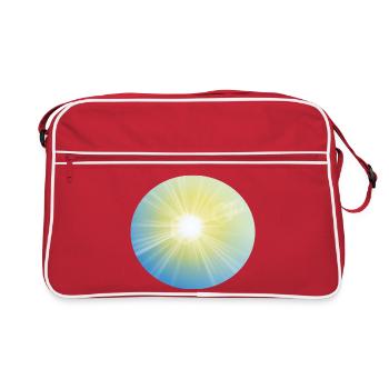 Rayons de soleil en cercle - Sac Retro - rouge/blanc - Devant