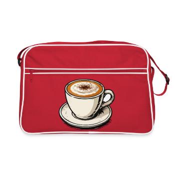 Tasse de café Latte Art - Sac Retro - rouge/blanc - Devant
