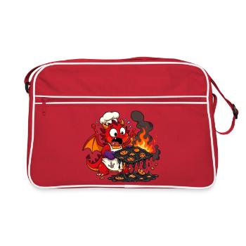Fire Dragon Cook Burns Cookies - Retro Bag - red/white - Front