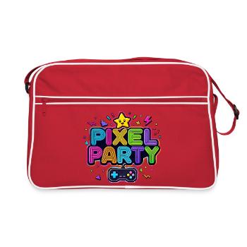 Retro Pixel Party années 80 - Sac Retro - rouge/blanc - Devant