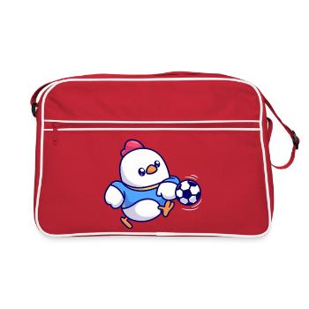 Coup de pied de football pour filles - Sac Retro - rouge/blanc - Devant