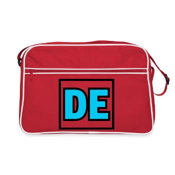 Lettres initiales DE Logo - Sac Retro - rouge/blanc - Devant