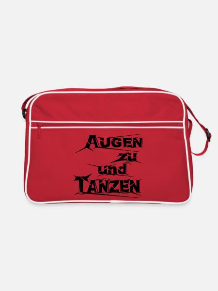 Augen zu und tanzen - Retro Tasche - Rot/Weiß