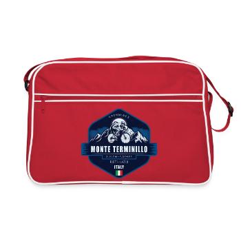 Monte Terminillo, Apenninen, Rieti, Lazio, Italien - Retro Tasche - Rot/Weiß - Vorne